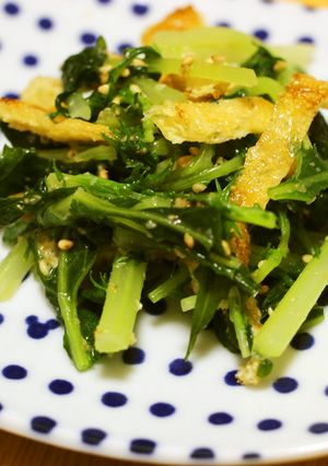 モリモリ食べられる！水菜の酢味噌和え-レシピのメイン写真