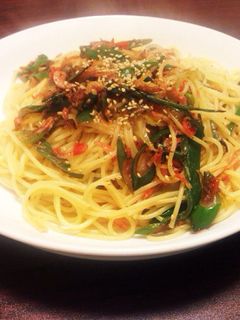桜海老と長ネギの和風パスタ-レシピのメイン写真