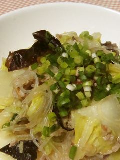 春雨と白菜のみそ味マーボー炒め煮-レシピのメイン写真