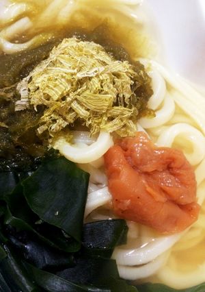 まぢうま！！簡単 梅 とろろ昆布 うどん-レシピのメイン写真