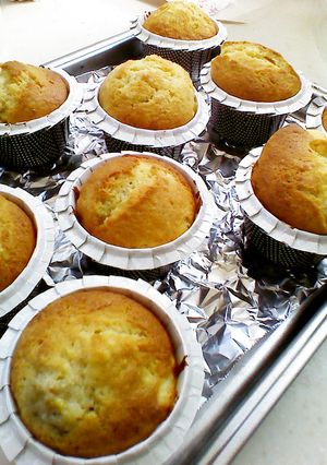 バナナ香る☆クリームチーズカップケーキ-レシピのメイン写真
