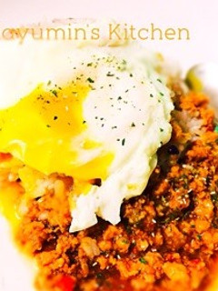 鶏そぼろバジル缶詰で本格ガパオライス-レシピのメイン写真