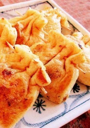 簡単おつまみ!納豆入り油揚げきんちゃく!-レシピのメイン写真