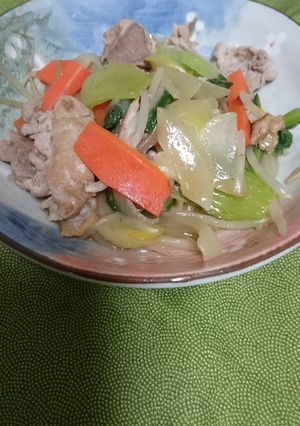 ☆チンゲン菜と豚こまのオイスター炒め☆-レシピのメイン写真