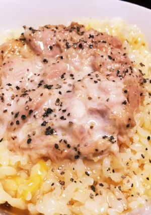 朝食に♡簡単*ツナの卵かけごはん-レシピのメイン写真