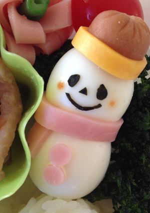 キャラ弁おかず☆うずらの雪だるまちゃん♪-レシピのメイン写真