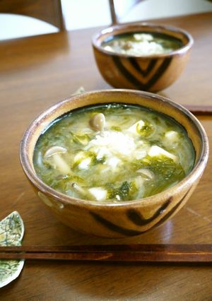 あおさ海苔の豆腐としめじのお味噌汁♪-レシピのメイン写真