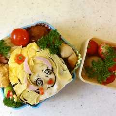 รูปของ プリキュアのキュアフローラのキャラ弁❤️