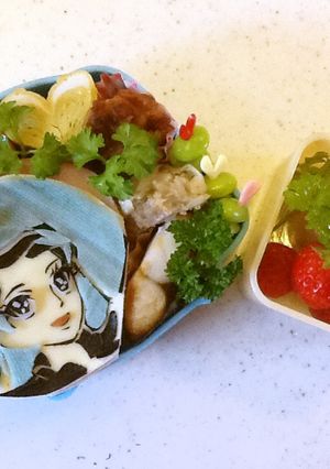 プリキュアのキュアマーメイドのキャラ弁♪-レシピのメイン写真