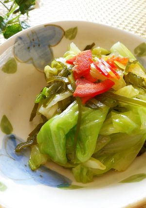 切り昆布とゆでキャベツのオリポンサラダ-レシピのメイン写真