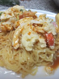 ごまだれ冷やし中華のポテトサラダのせ-レシピのメイン写真