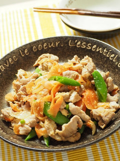 豚こまとにんじんのごま味噌炒め☆作り置に-レシピのメイン写真