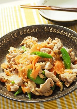 豚こまとにんじんのごま味噌炒め☆作り置に-レシピのメイン写真