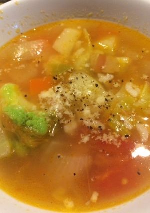 男の手料理♪トマトdeミネストローネ!!-レシピのメイン写真