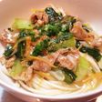 ちんげん菜と豚肉♪あんかけうどん(乾麺)