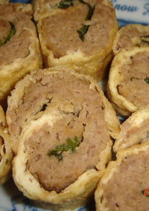 豚ひき肉の油揚げ巻き-レシピのメイン写真