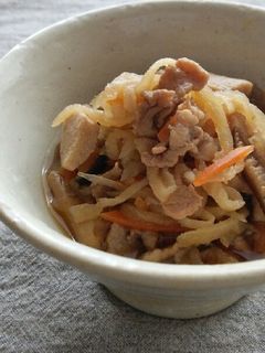 切干大根と高野豆腐と豚肉の煮物-レシピのメイン写真