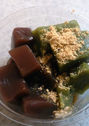 片栗粉で抹茶ミルクくず餅-レシピのメイン写真
