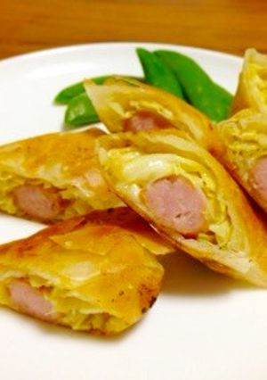 炒めキャベツとチーズウインナーの春巻-レシピのメイン写真