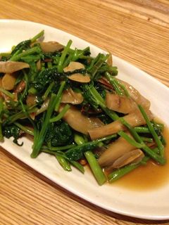 うどと空芯菜のオイスターソース炒め-レシピのメイン写真