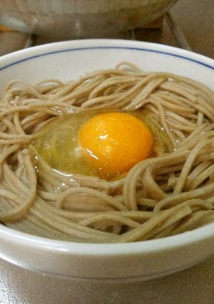 最速の釜玉そば-レシピのメイン写真