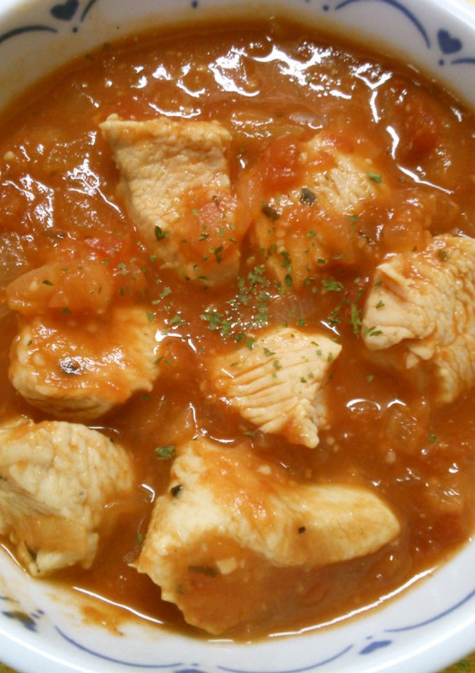 トマト缶で　簡単！　鶏肉の　トマト煮♪-レシピのメイン写真