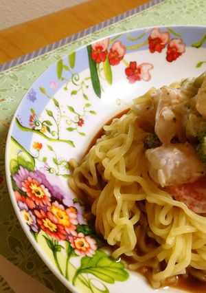 マルちゃん正麺海老とブロッコリーマヨサラ-レシピのメイン写真