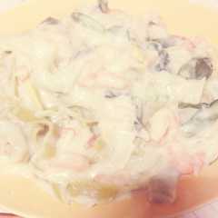 豆乳エビパスタ-レシピのメイン写真