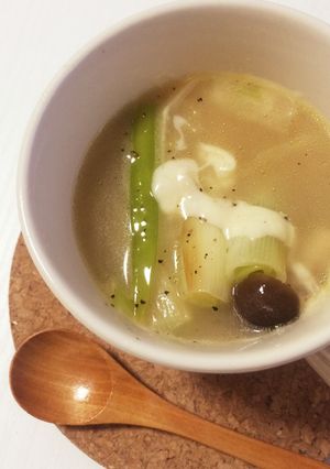 ＊葱とチーズのトロりんスープ＊-レシピのメイン写真