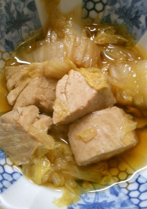 簡単　おかずに　マグロと　白菜の　煮物！-レシピのメイン写真
