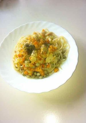 かぼちゃとキノコのスパゲッティー-レシピのメイン写真