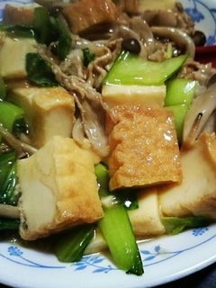 豚肉と厚揚げとチンゲン菜のオイスター炒め-レシピのメイン写真