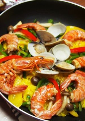 炊飯器で簡単＊なんちゃって贅沢パエリア-レシピのメイン写真