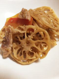 蓮根と豚肉のきんぴら☆-レシピのメイン写真