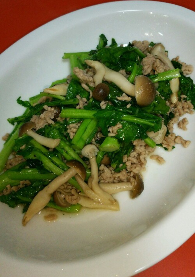 10分おかず♪ひき肉と菜の花の炒めもの-レシピのメイン写真
