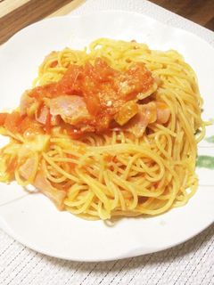 生のトマトを使った簡単トマトパスタ-レシピのメイン写真
