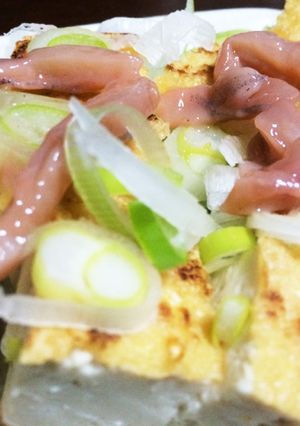塩辛と厚揚げで今日のおつまみはコレ！-レシピのメイン写真