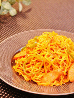簡単❀カレー入りナポリタン風焼きそば❀-レシピのメイン写真