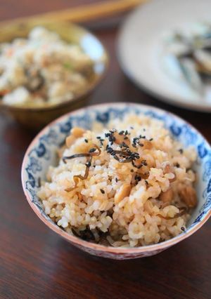煎り大豆と桜えびの玄米ご飯-レシピのメイン写真