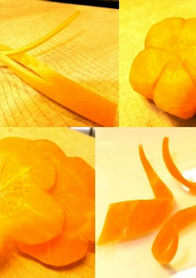 人参の飾り切り４種-レシピのメイン写真