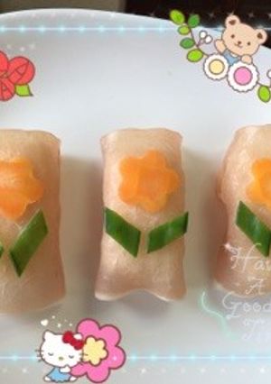 生ハムでロールライス〜(o˘◡˘o)♡-レシピのメイン写真