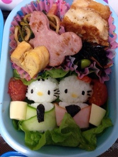 キティ♡ダニエル ひな祭り 弁当-レシピのメイン写真