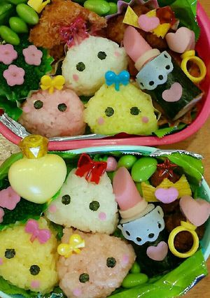 キャラ弁 ほっぺちゃん＆リップ（口紅）-レシピのメイン写真