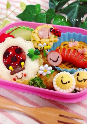 てんとう虫くんサンドイッチ♡キャラ弁に-レシピのメイン写真