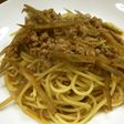 ごぼうの甘ピリ辛パスタ