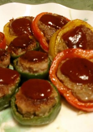 ピーマンとパプリカの肉詰め-レシピのメイン写真