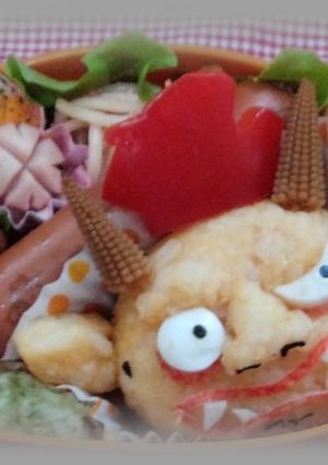 妖怪ウォッチ・山吹鬼弁当-レシピのメイン写真