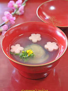 はまぐりと花麩のお吸い物❀昆布出汁で-レシピのメイン写真