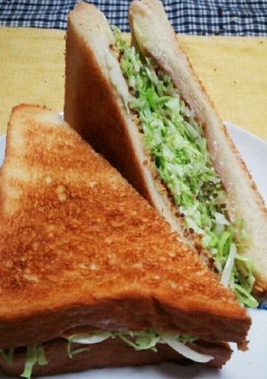 キャベツたっぷり、話題の沼サンド-レシピのメイン写真
