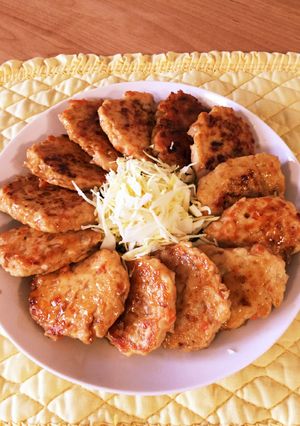 簡単☆ヘルシー☆鶏・豆腐のつくねバーグ-レシピのメイン写真